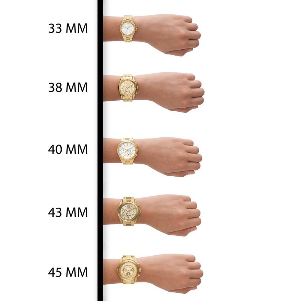 Michael Kors Women\'s Corey Three-Hand Gold-Tone Stainless Steel Watch 38mm $245 Amazon.com: Michael Kors Corey Three-Hand Black Leather  main image 4