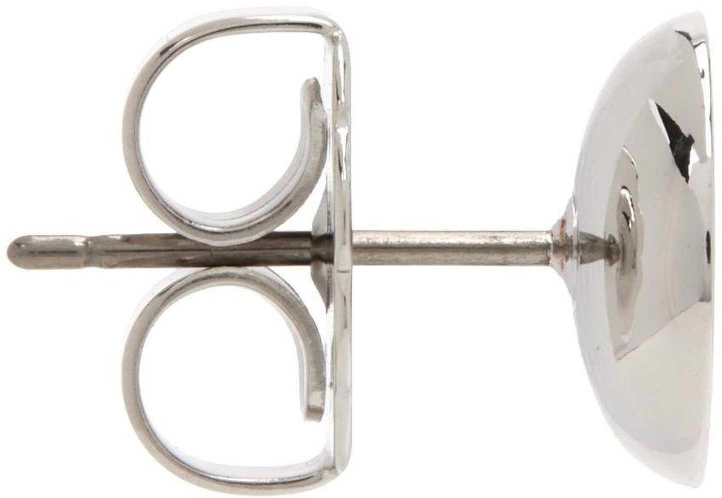 Silver & Black 'The Medallion Studs' Earrings