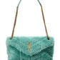Saint Laurent Loulou Puffer Small Shearling Shoulder Bag