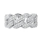 Sterling Silver Cubic Zirconia Link Statement Ring