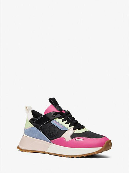 Theo Color-Block Leather Trainer