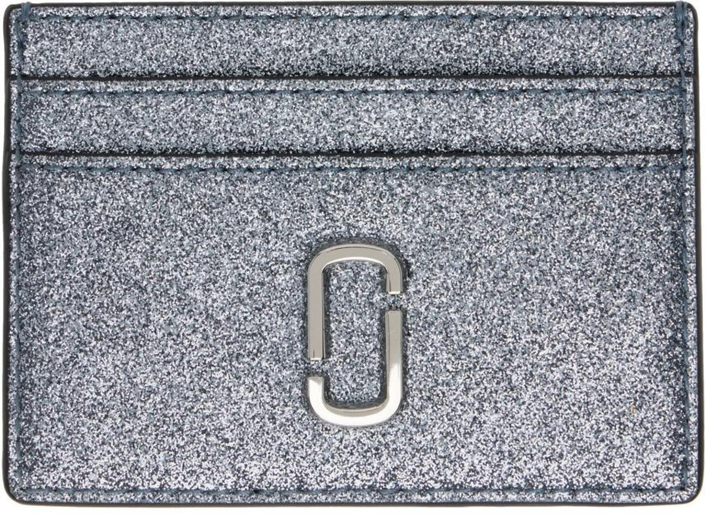 Silver 'The Galactic Glitter J Marc' Card Holder