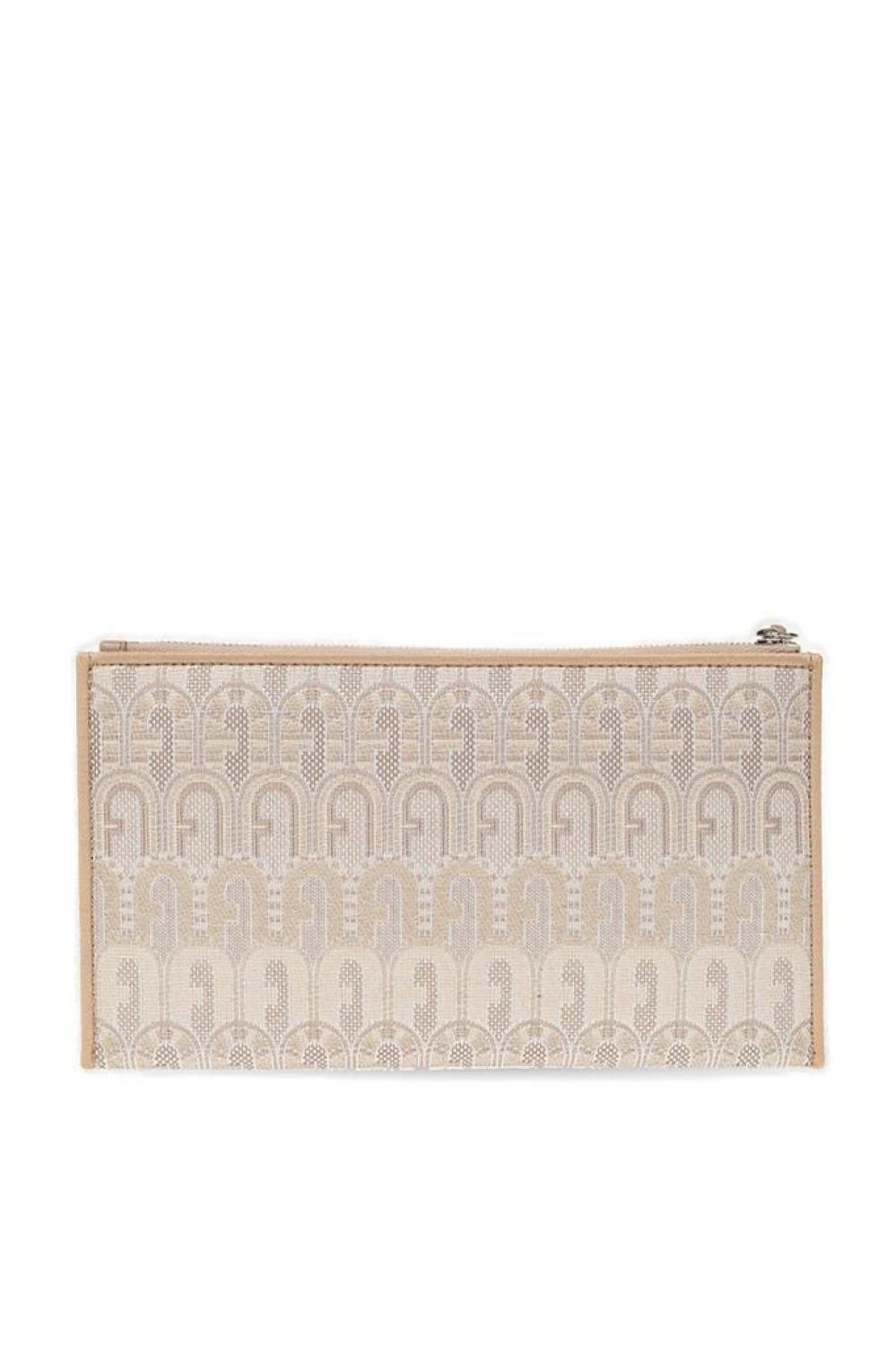 Furla Opportunity Logo Monogram Zipped Clutch Bag