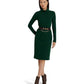 Cotton-Blend Turtleneck Dress