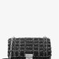 Kensington Large Frayed Denim Shoulder Bag