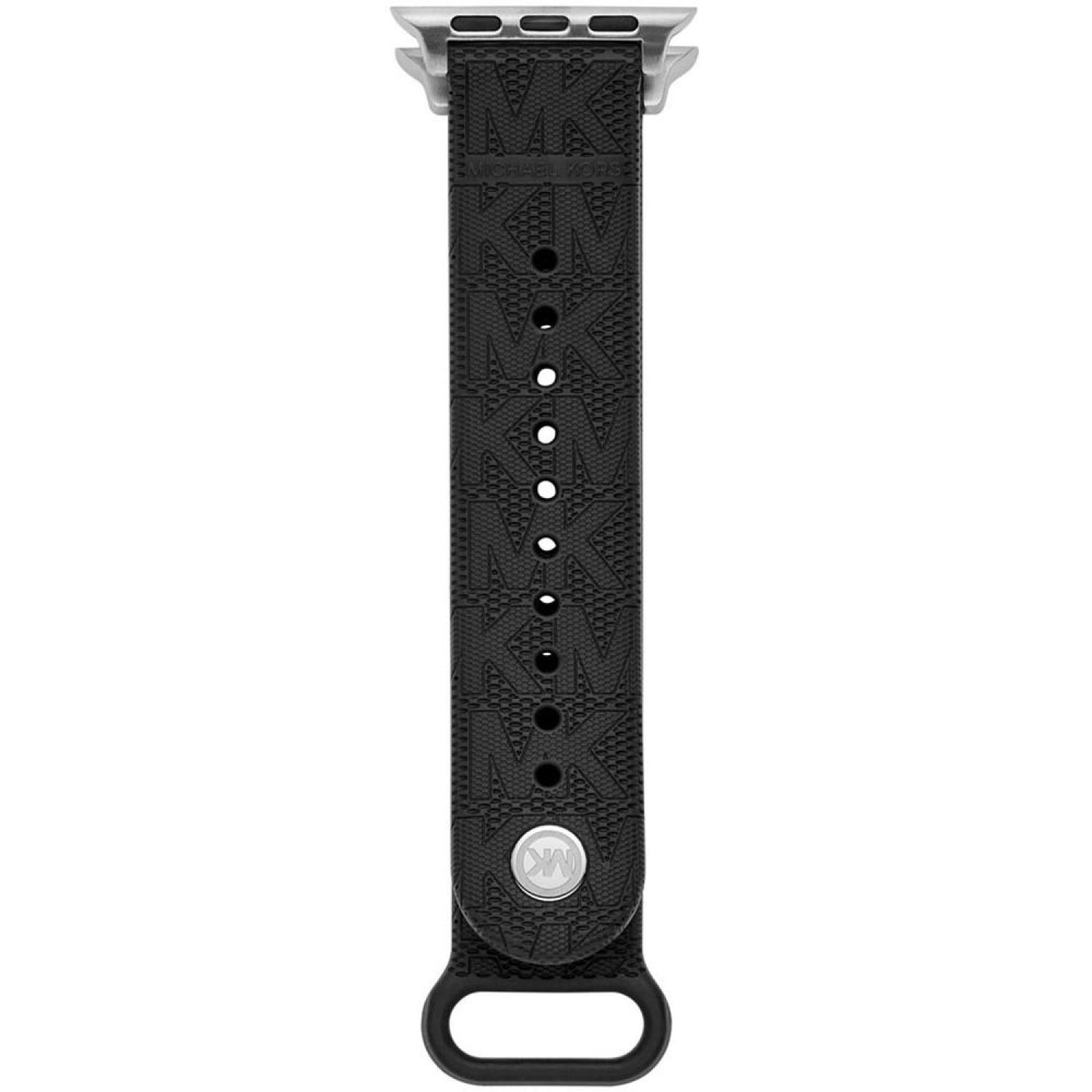 Women's Black Rubber Apple Watch Band, 38mm or 40mm