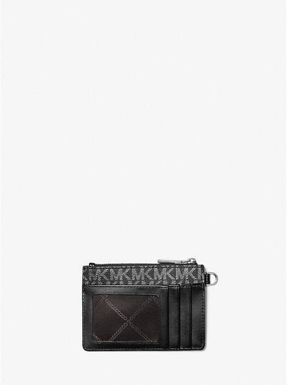 Metallic Signature Logo Coin Purse