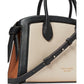 Knott Colorblocked Pebbled Leather Medium Zip Top Satchel
