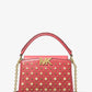 Karlie Graphic Logo Striped Leather Crossbody Bag