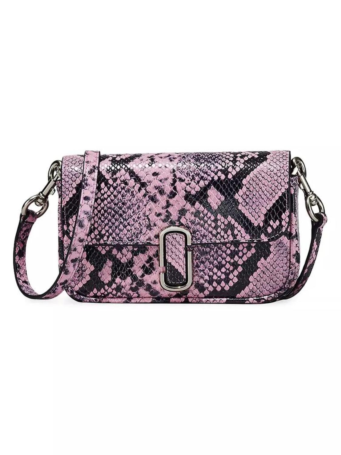 The Snake-Embossed Leather J Marc Mini Shoulder Bag