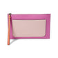 Ava Colorblocked Pebbled Leather Wristlet