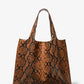 Monogramme Python Embossed Leather Tote Bag