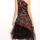 Basque Dress In Roses And Thorns