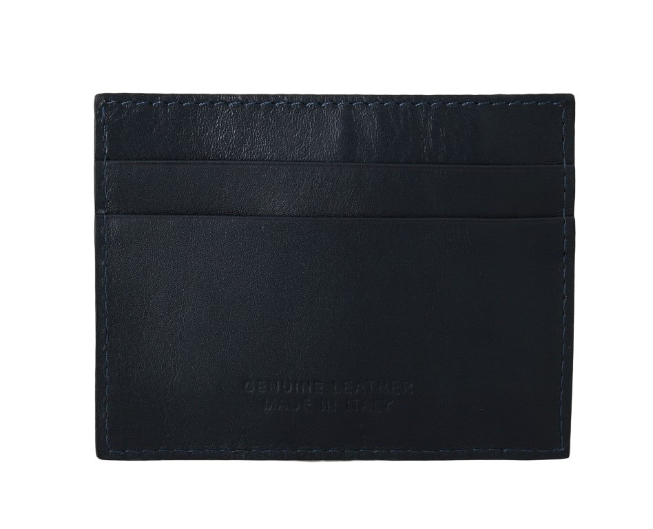 Billionaire Italian Couture Blue Leather Cardholder Wallet