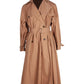 Max Mara Double-Breasted Trench Coat in Brown Cotton