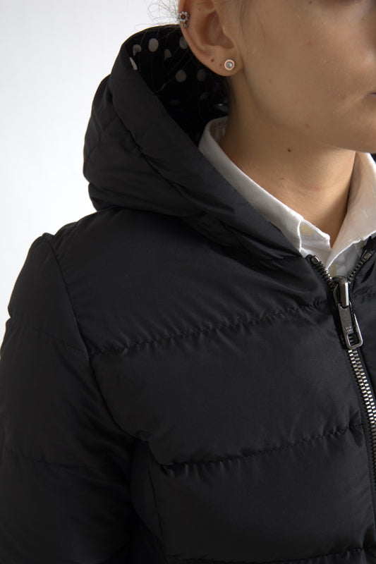 Dolce & Gabbana Elegant Full Zip Black Hooded Jacket