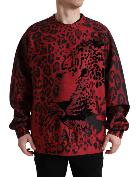 Dolce & Gabbana Elegant Leopard Print Pullover Sweater