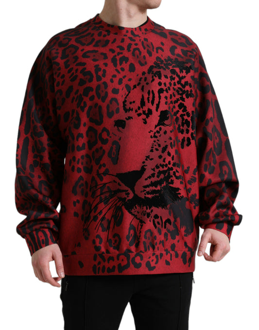Dolce & Gabbana Elegant Leopard Print Pullover Sweater