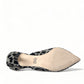 Dolce & Gabbana Crystal Leopard Slingback Heels Pumps