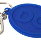 Dolce & Gabbana Chic Brass and Rubber Logo Keychain