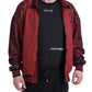 Dolce & Gabbana Red Leopard Print Bomber Jacket