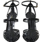 Dolce & Gabbana Elegant Black Leather Stiletto Sandals