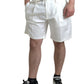 Dolce & Gabbana Elegant White Bermuda Denim Shorts