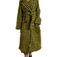 Dolce & Gabbana Chic Houndstooth Virgin Wool Long Coat
