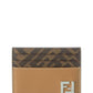 FENDI FF Squared Leather Card Holder