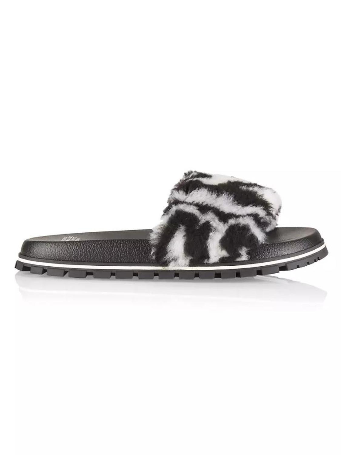 The Monogram Teddy Slides