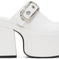 White 'The J Marc Leather' Mules