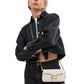 Quilted Pillow Leather Tabby Wristlet with Chain
