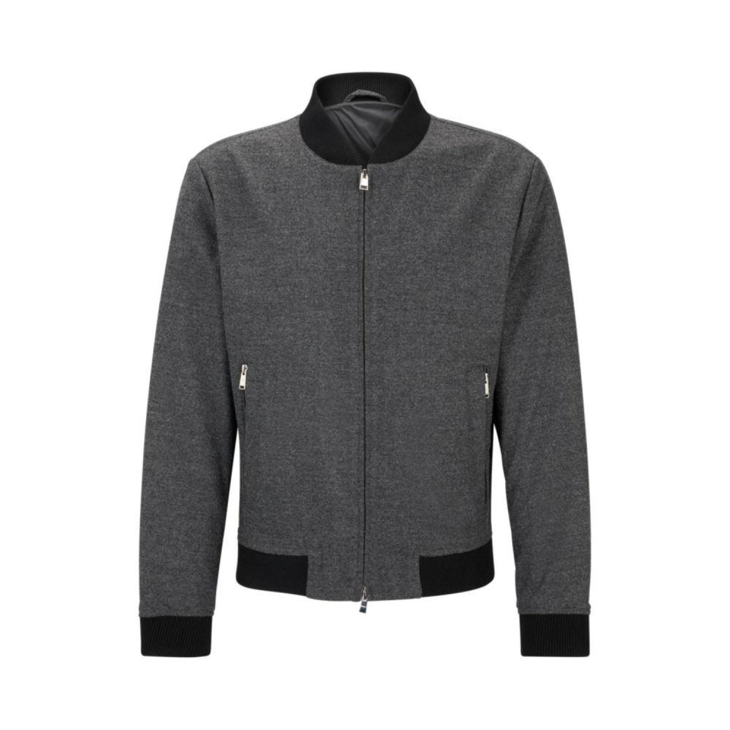 Slim-fit jacket with two-way front zip