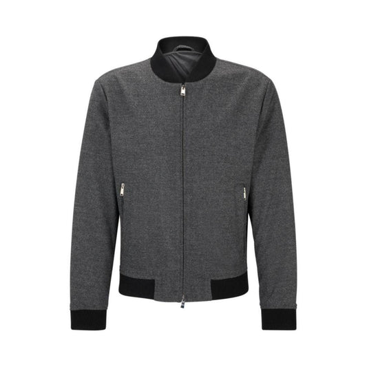 Slim-fit jacket with two-way front zip