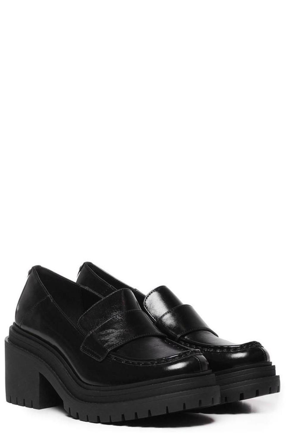 Michael Michael Kors Round Toe Block-Heel Loafers