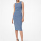 Stretch Wool Bouclé Sheath Dress