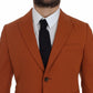 Dolce & Gabbana Orange Cotton Stretch Blazer
