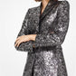 Floral Metallic Jacquard Blazer