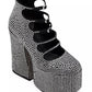 The Kiki 160MM Rhinestone Ankle Booties