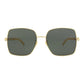Square-Frame Metal Sunglasses