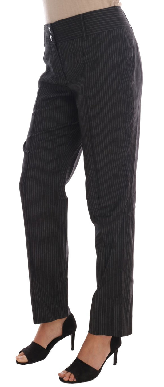 Dolce & Gabbana Elegant Slim Fit Striped Dress Pants