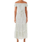 Lia Logo Dot Off-the-Shoulder Maxi Dress