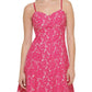 Womens Sweetheart Neck Nude Lining Fit & Flare Dress