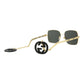 Square-Frame Metal Sunglasses