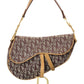 Dior Beige Monogram Canvas Saddle Bag (Authentic Pre-Owned)