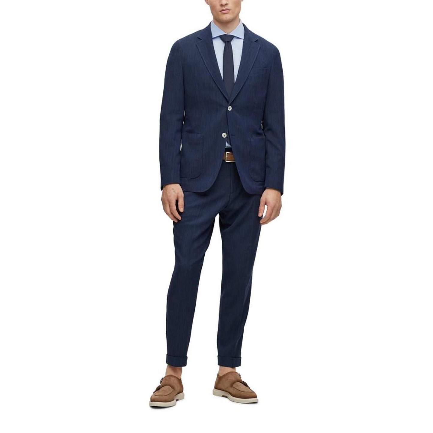 Men's Patterned Stretch Two-Piece Slim-Fit Suit