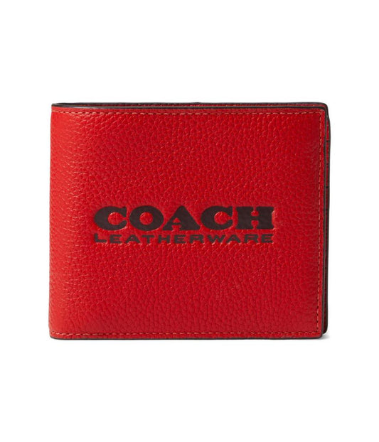 3-in-1 Wallet in Pebble Leather with Coach Leatherware Branding