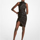 Paillette Embroidered Stretch Tulle Dress