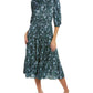Marchesa Notte Tiered Midi Dress