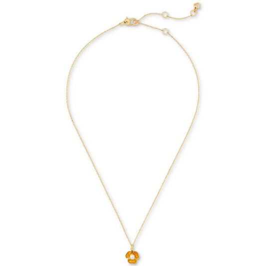 Gold-Tone Crystal Bouquet Toss Mini Pendant Necklace